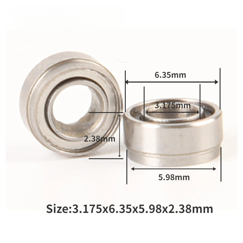 

5/10pcs Dental Ceramic Bearings Fit for Dabi High Speed Air Turbine Handpiece MS350, MRS400 PUSH BUTTON 3.175x6.35x5.98x2.38mm