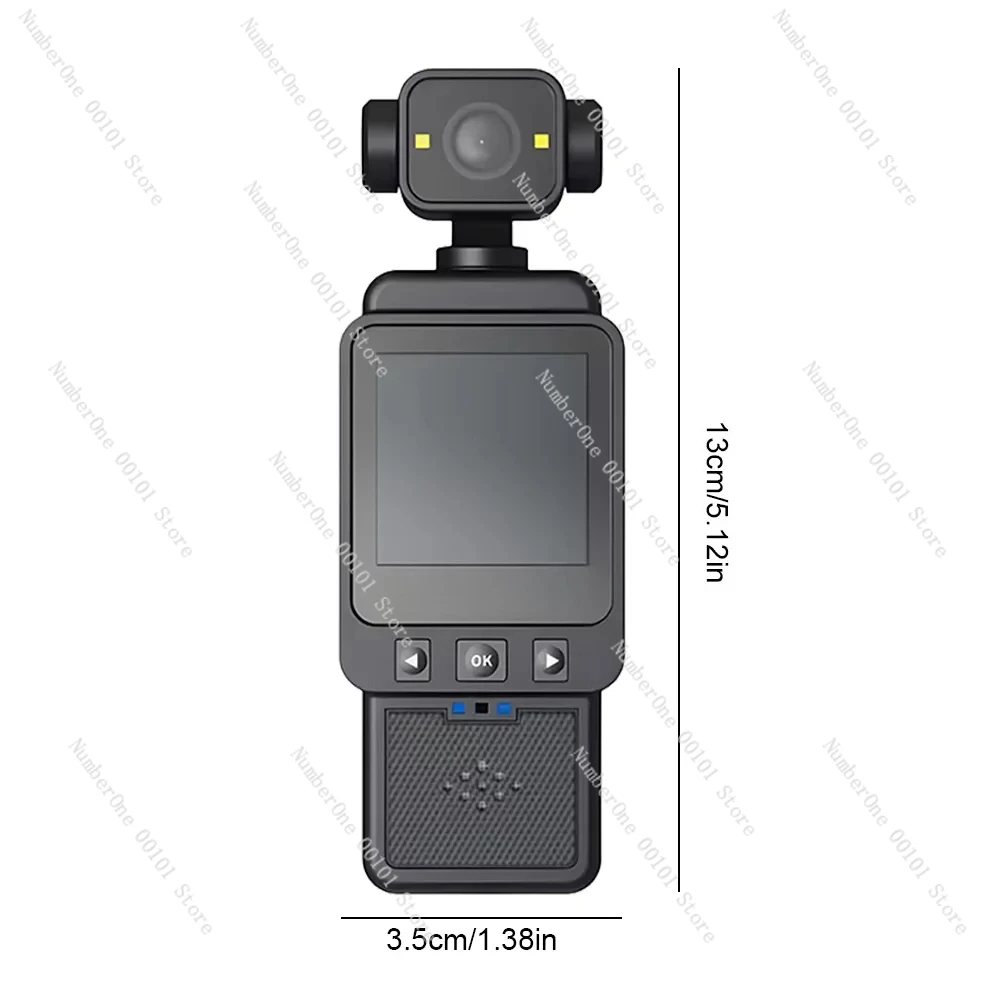 Caméra de poche de sport portable 1080P, écran HD 180 °   Enregistreur vidéo sans fil WiFi rotatif pour moto et vlog
