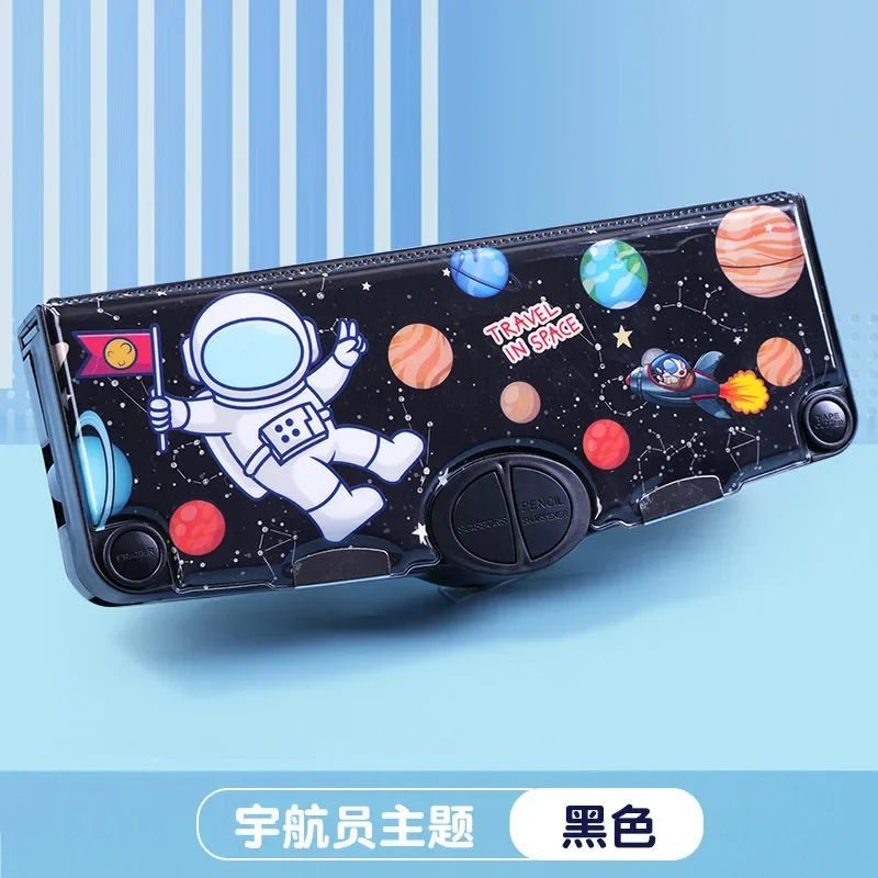 Astronaut Multifunctional Office Stationery Box Primary School Student Large Capacity Pencil Case Cartoon Originality