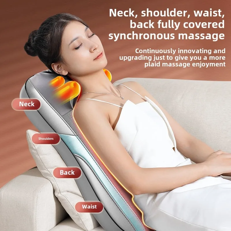 4 in 1 Shiatsu Back Massager with Heat,Christmas Gifts Portable Massage Chair Pad Kneading Mat Massager Office Home