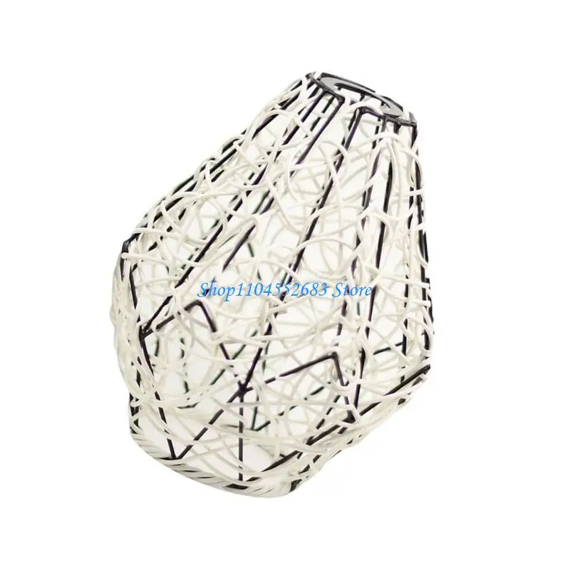 

Y6GD Handwoven Plastic Rattan Lampshades Easy Installation Ceiling Light Shade