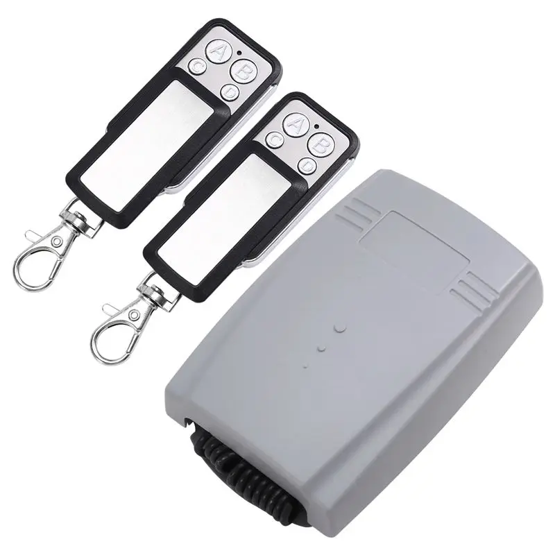 B29C-Garage Door Receiver 2CH 433Mhz Remote Controller For Door Gate Fixed Learning Rolling Code Universal