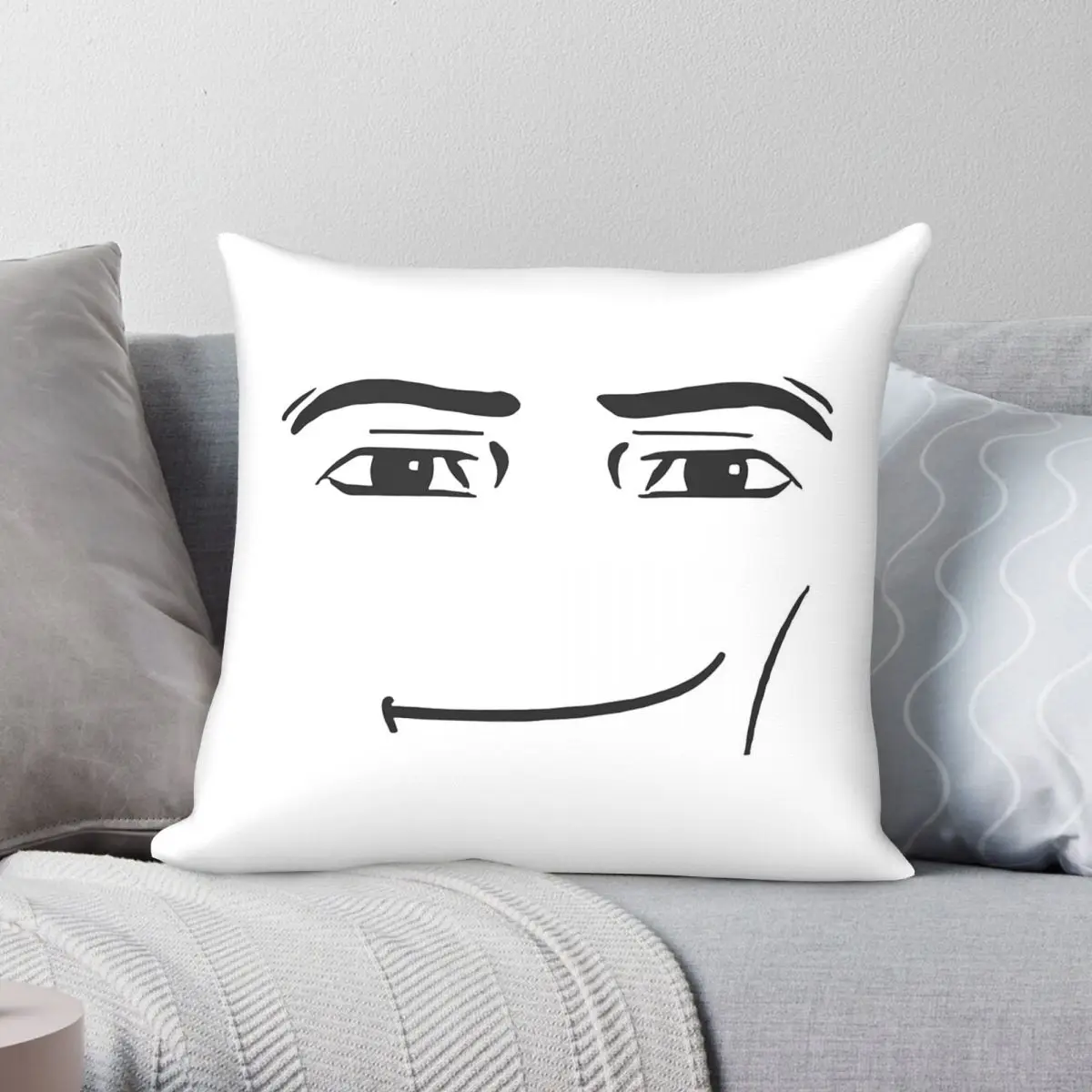 The Man Face Gamer Square Pillowcase Polyester Linen Velvet Printed Zip Decorative Pillow Case Home Cushion Case