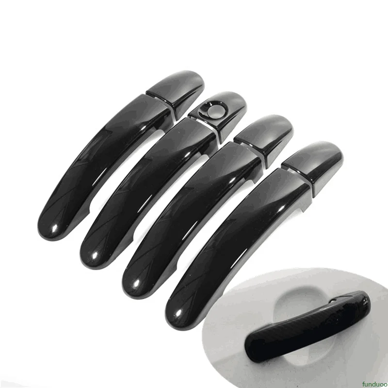 Cubierta de manija de puerta de coche para Ford Falcon FG FGX G6E XR6 XR8 XT 2009-2016, cubierta de manija cromada negra brillante, accesorios de decoración de estilo embellecedor