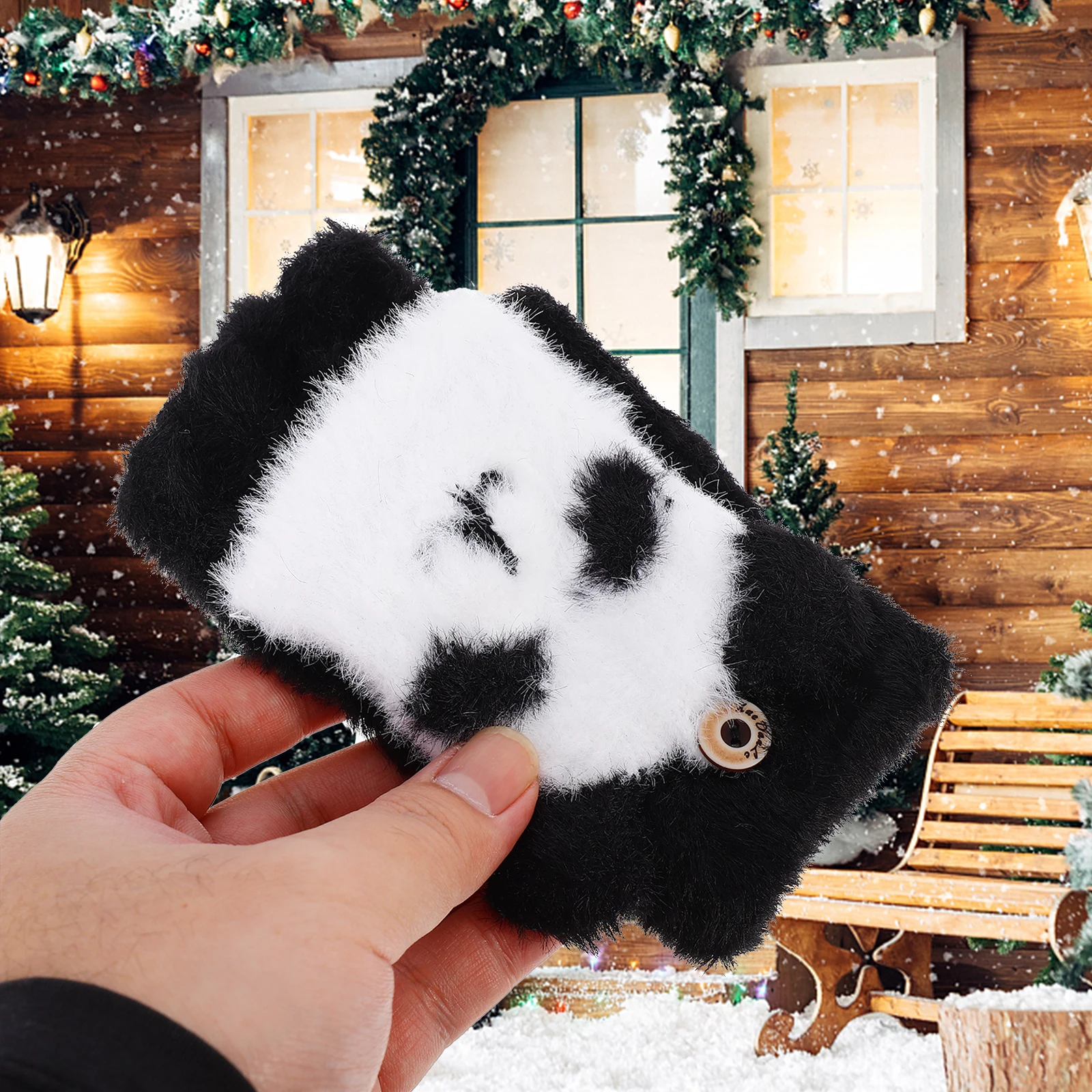 

1pcs 1 Pair Warm Flip- Thicken Fingerless Mittens Thicken Warm Gloves For Outdoor Play Christmas Lovely Kids Gloves Gift