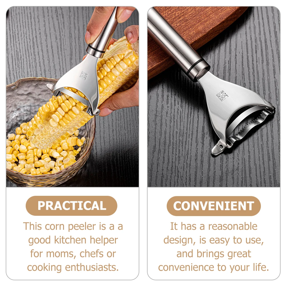 

Stainless Steel Peeler Ergonomic Handle Fast Cutter For Home Restaurant Use Corn Thresher Kitchen Gadget Kitchen Corn