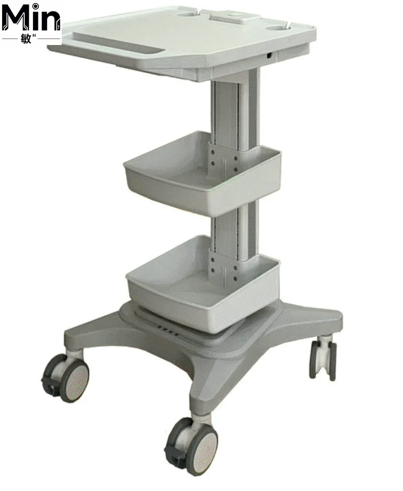 

Hospital ABS Computer Trolley GINEE MEDICAL Movable Workstation Cart