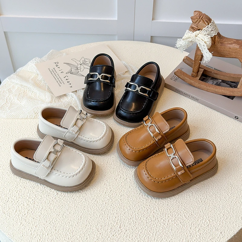 

Children Leather Shoes for Boys Girls Kids Loafers Slip-on School Flats Casual Sneakers for Wedding Formal Occasions Party 21-30