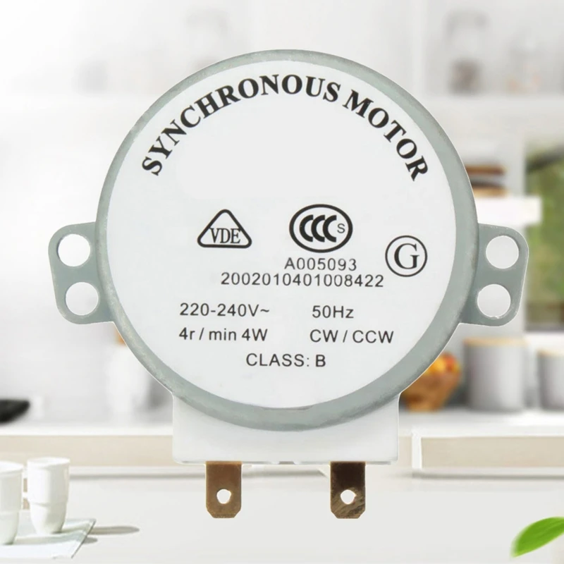 AC 220V-240V 4RPM 4W Synchronous Motor for TYJ50-8A7 Microwave Oven Tray Air Blower