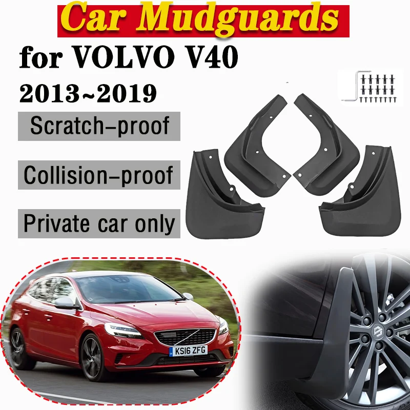 

For VOLVO V40 Hatchback 2013~2019 Protect Mudguards Mud Flaps Splash Guards MudFlaps Car Front Rear Fender Tool Auto Accessories