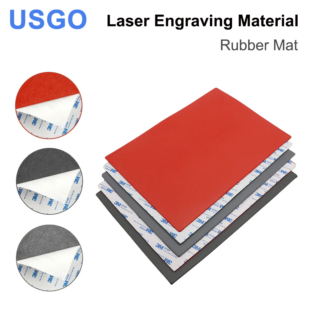 

USGO Rubber Mat Laser DIY Engraving Materials for Laser Engraving & Marking Machine The DIY Printing and Engraving Materials