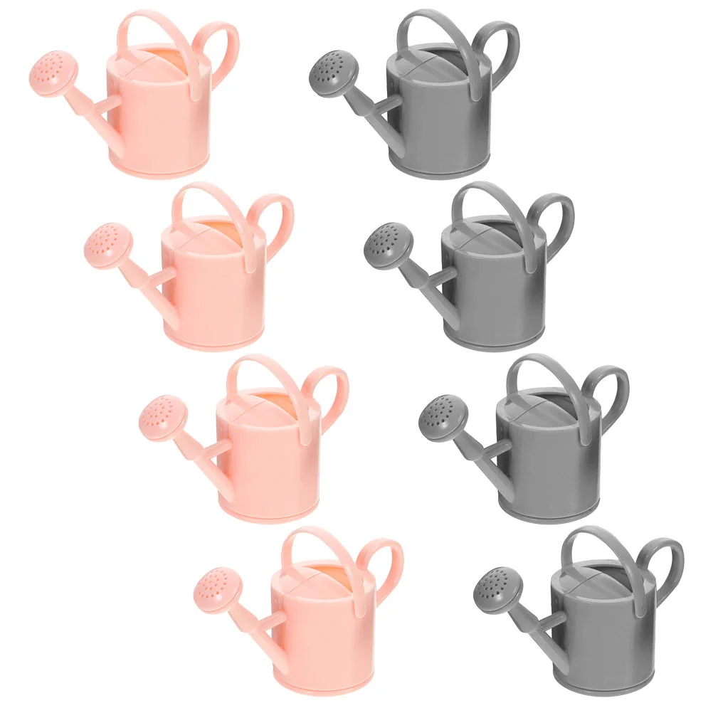 8 Pcs Garden Watering Can Toy Plastic Miniature Small Shower Cute Abs Bucket Jug