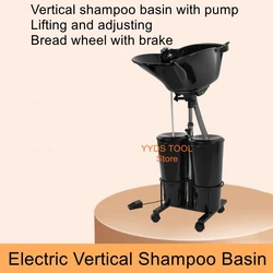 Portable barber store vertical shampoo basin home tilt shampoo tray pregnant elderly electric double barrel shampoo beds