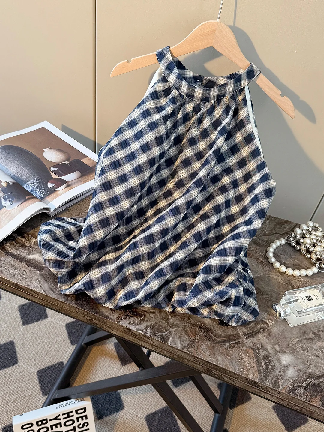 

LYM Studio Floral Print Bustle Ne Hanging Svel round Ne Vest Women's Summer ort Puffy irt Sle Commute Faion