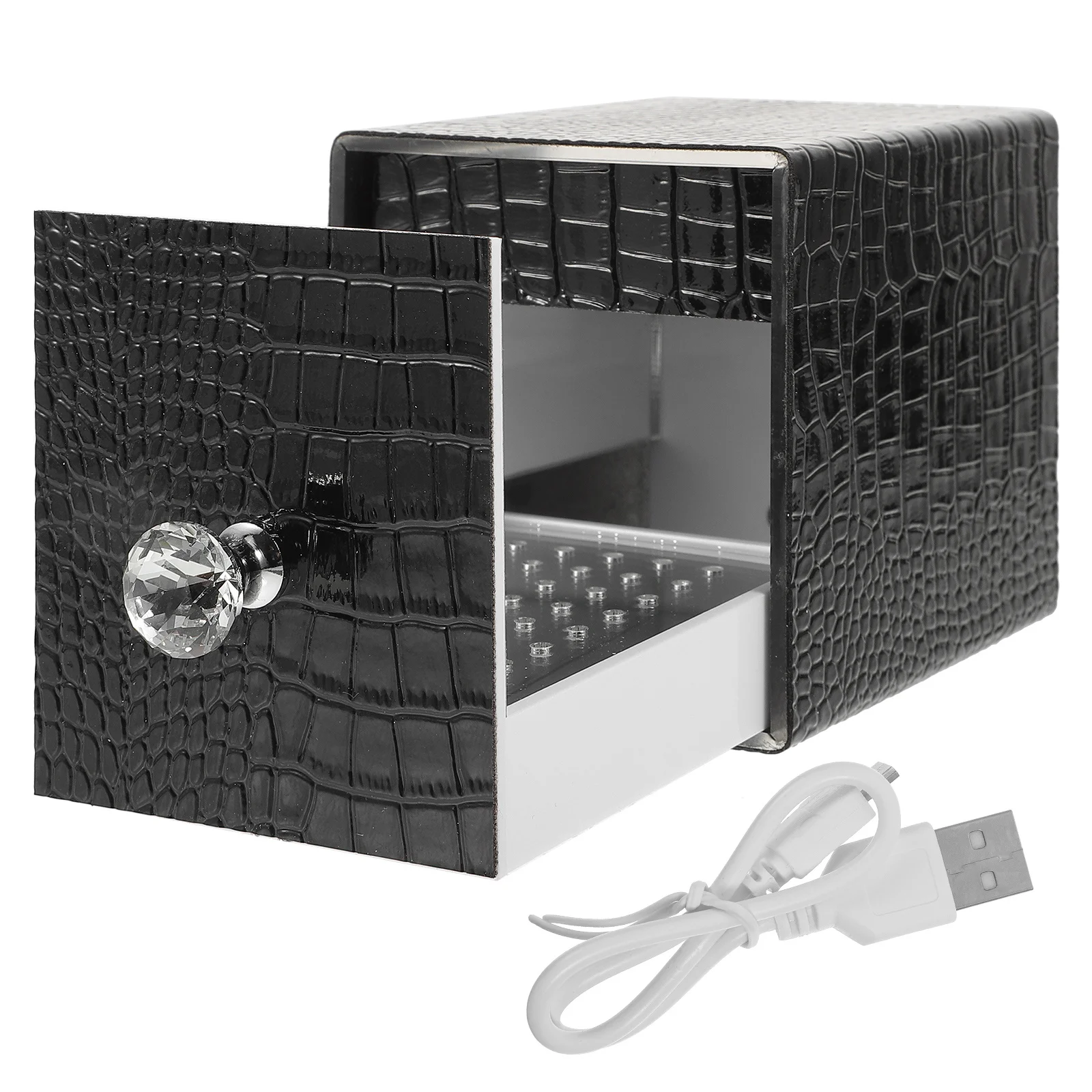 

Держатель для сверл для дизайна ногтей, USB-коробка для чистки синего света, органайзер для хранения маникюрных инструментов, контейнер для сверл для полировки ногтей