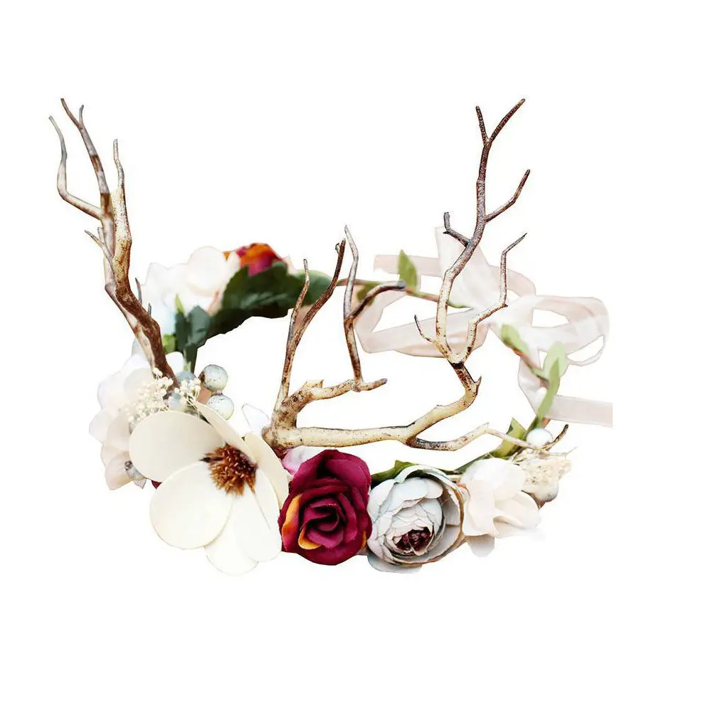 

1 шт. Светящийся ободок для волос с цветами, карнавальный костюм, тиара, повязка на голову с искусственными цветами, декоративный головной убор, реквизит для девочек и женщин, для вечеринок