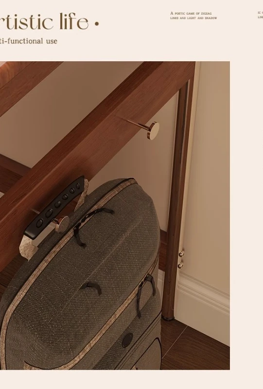 مكتب كمبيوتر منزلي لغرفة النوم مع أدراج مكتب من الخشب الصلب طاولة القرون الوسطى دراسة طلاب المدارس الثانوية أثاث متين #4