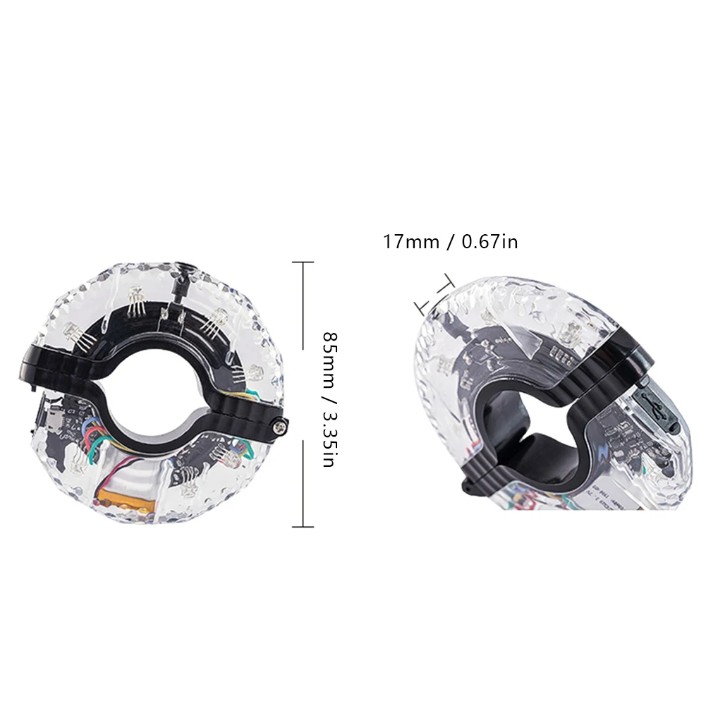 Universal Bike Wheel Hub Lights USB Rechargeable Waterproof Colorful Bicycle Spoke Lights Safety Warning Decoration