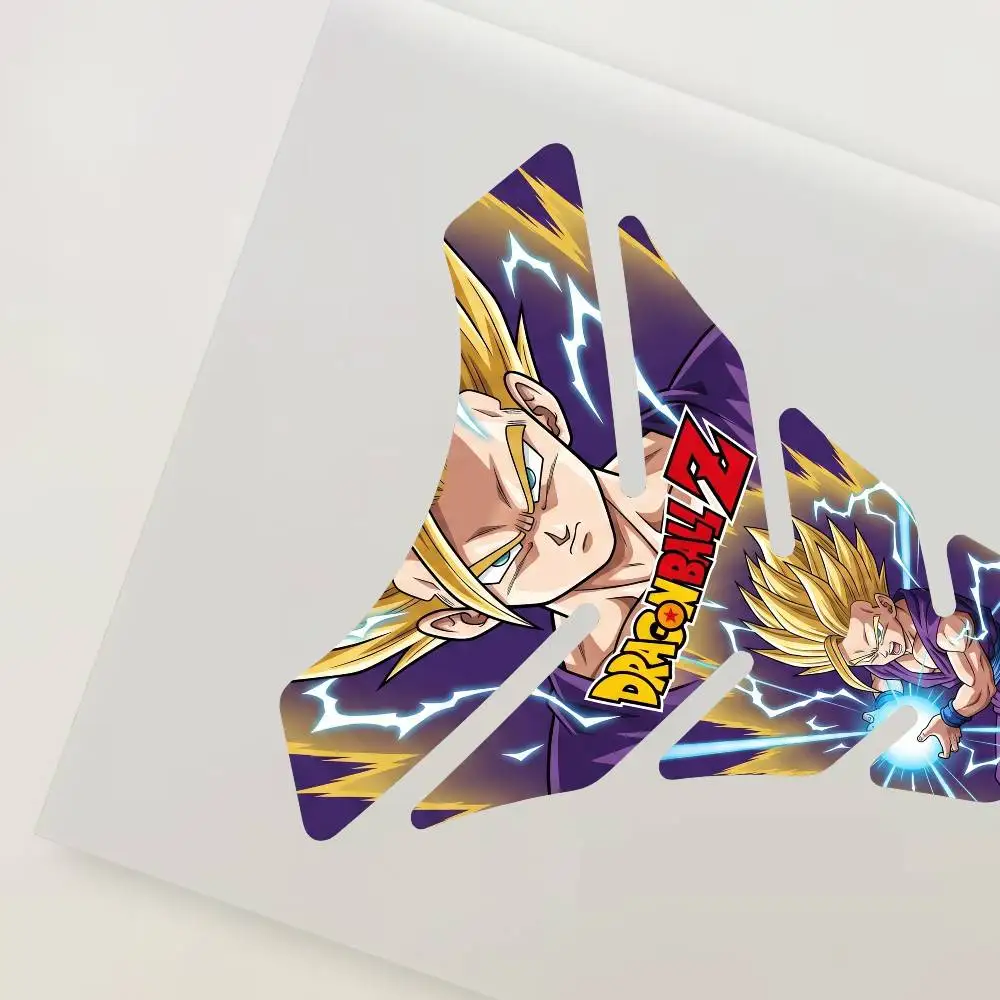 Anime Son Gohan Super Saiyan 2  Flat Fishbone Decal Waterproof Motorcycle Gas Tank Sticker Vinyl Graphics Decor Accessories - view 4