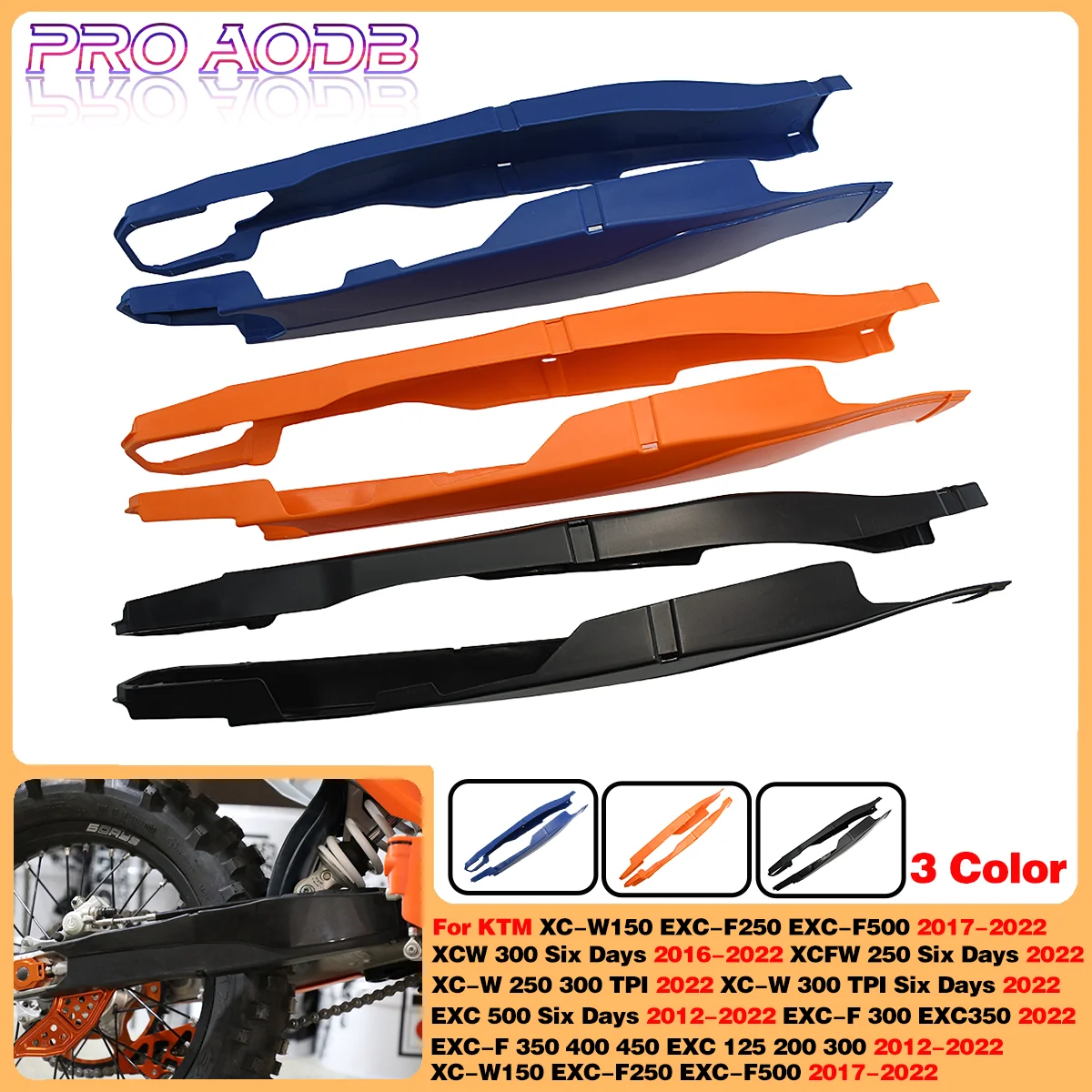 

For KTM 125 150 200 250 300 350 400 450 500 XCW EXC XCF-W EXCF TPI 6Days 2012-2022 Motocross Swingarm Swing Arm Protector CoverB