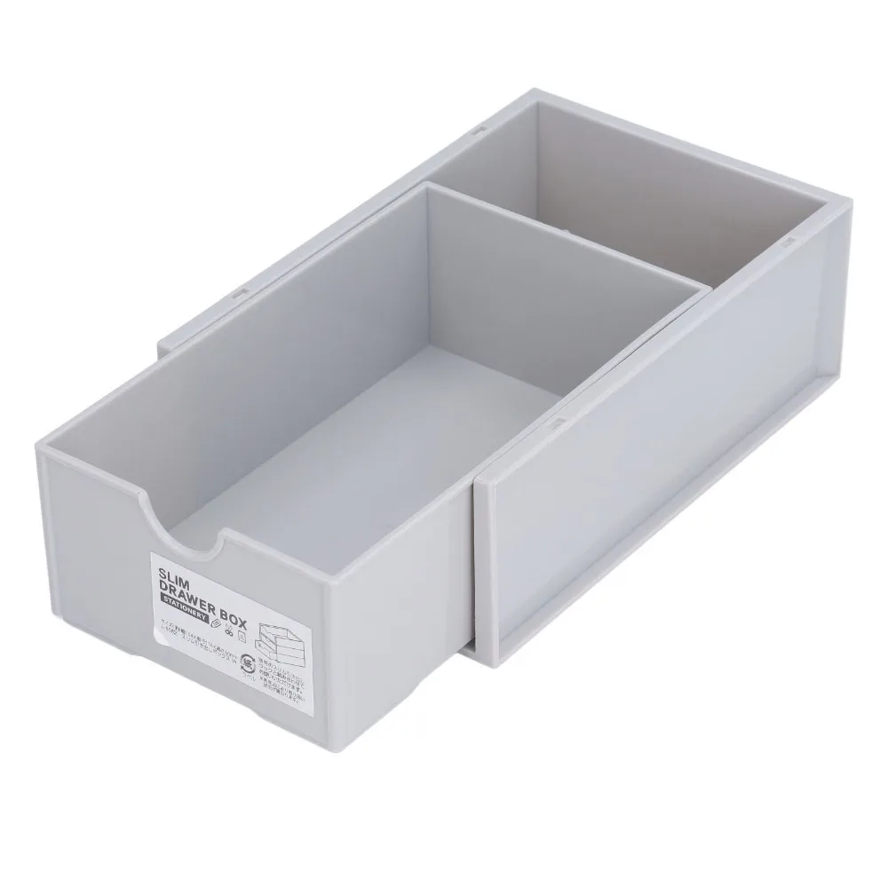 PP Plastic Stackable Storage Box Rectangle Shape Multi Color Desktop Storage Container Stackable Structure Pull Out Drawer