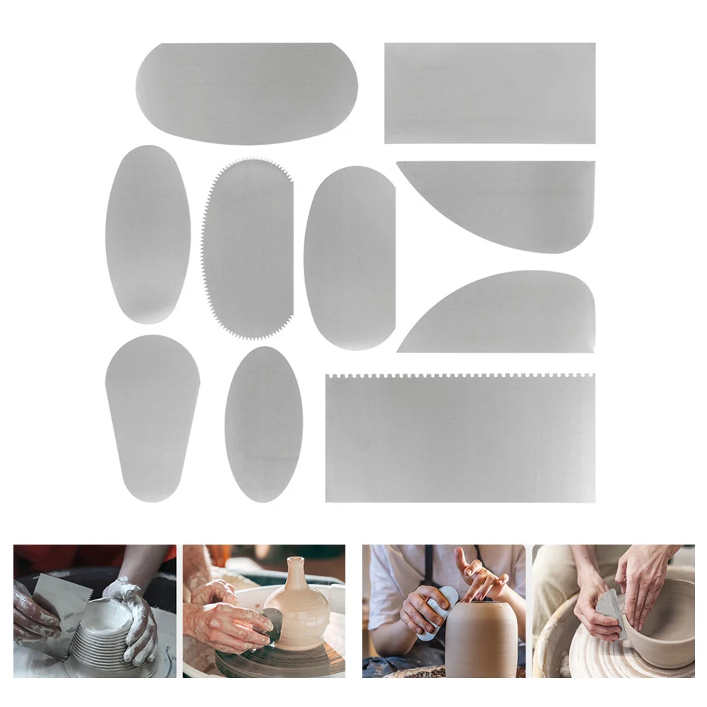 Инструменты для лепки глины, набор керамических инструментов 10, уникальная посуда, опыт работы, замысловатый дизайн, металлический скребок, инструмент
