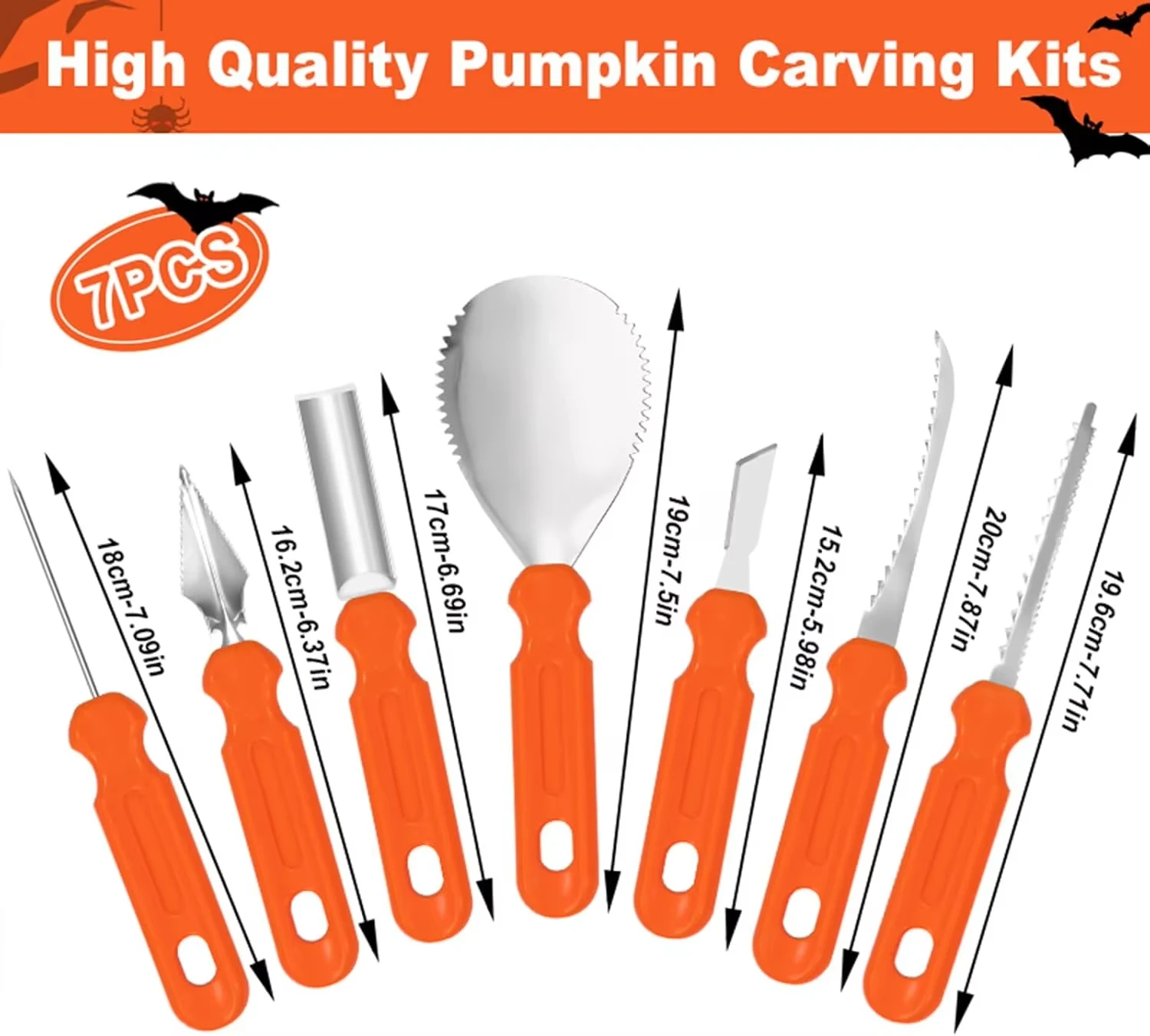 

7-Piece Halloween Pumpkin Carving Tool Set Stainless Steel Pumpkin Carving Set Kitchen Diy Carving Tools