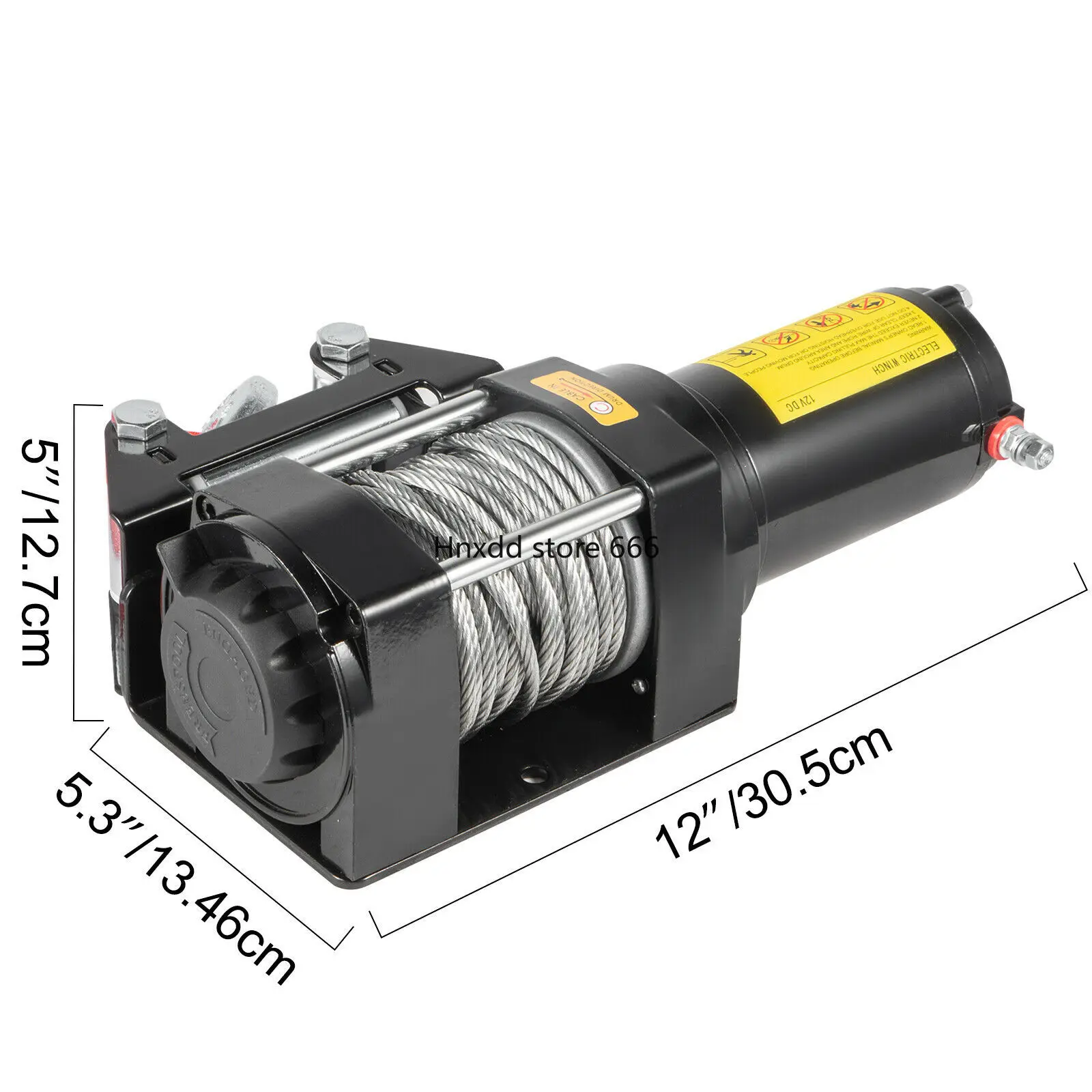 12V Wireless 4000LBS Electric Winch Steel Cable ATV 4WD Boat Car 1815KG Powerful Auto Winches Recover  Stuck Vehicle Haul Timber