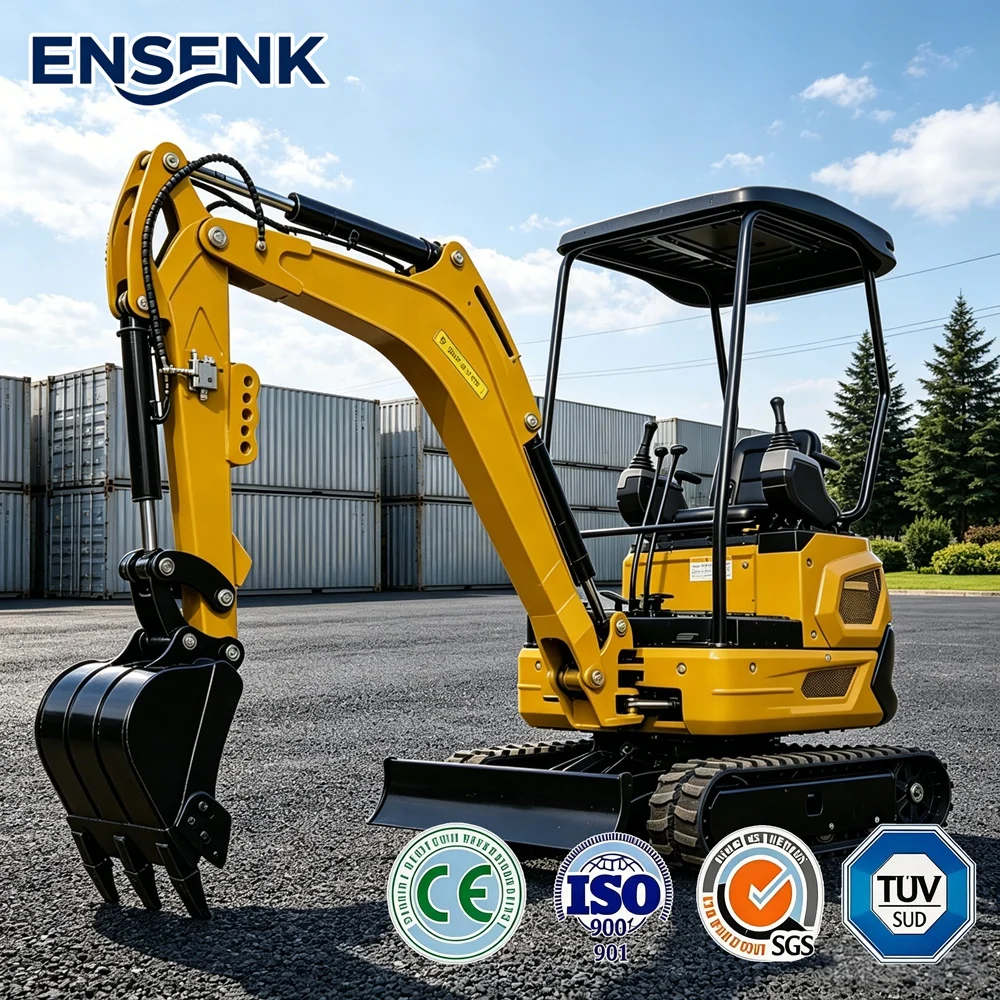 

0.8Ton Mini Excavator Construction 1.2Ton 1.5Ton 1.8Ton Kubota engine Diesel engine CE Energy Saving Cab Multifunctional Farm