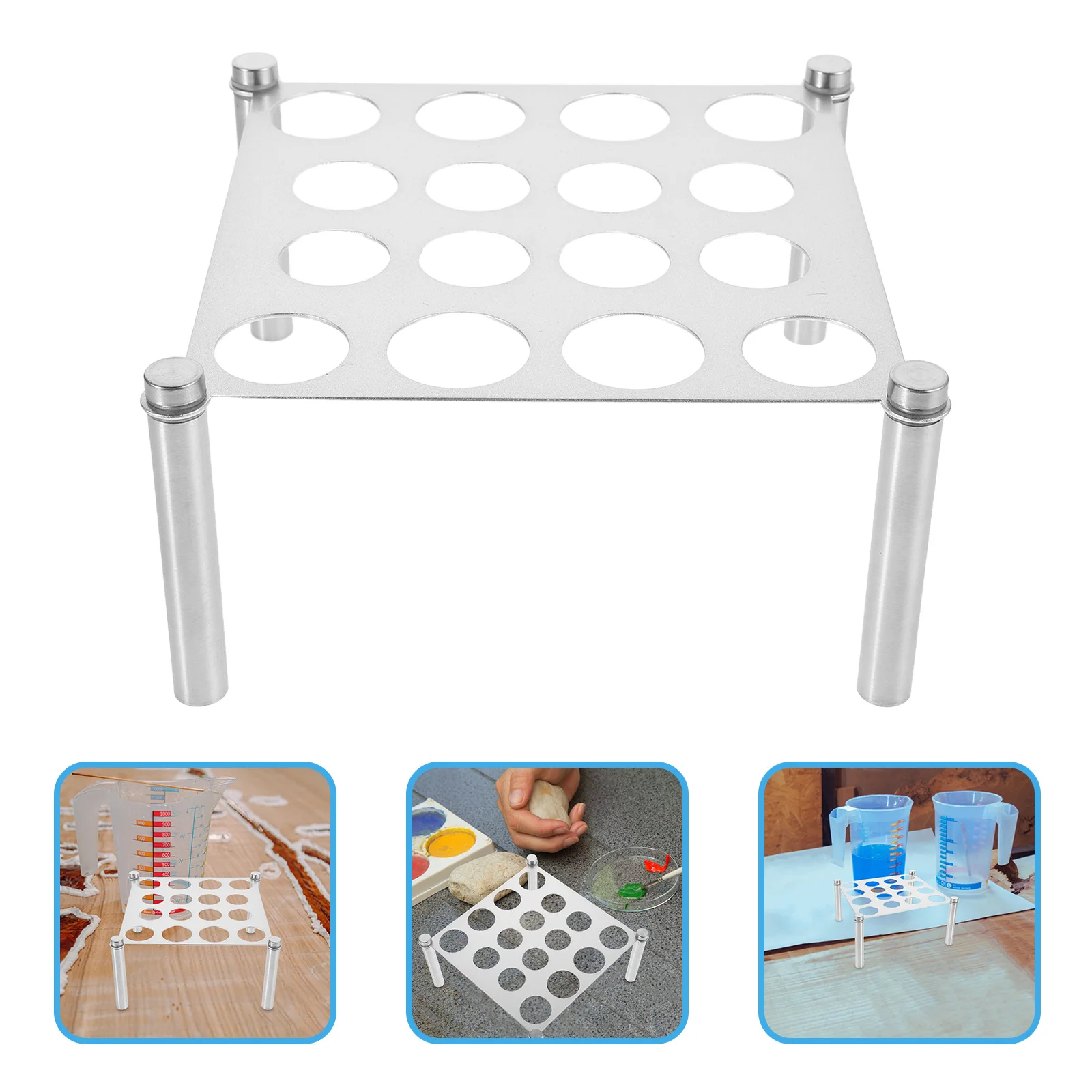 

1Set Resin Chess Mold Holder Metal Square Stand Organizer for Chess Pieces DIY Mold Rack Resin Casting Craft Supplies