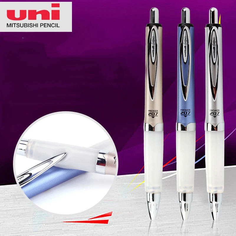 

Uni Soft Grip Gel 0.7mm Press Signature Pen канцелярия caneta Gift Pen Quick Drying Stationery Water Pen Comfortable UMN-207GG