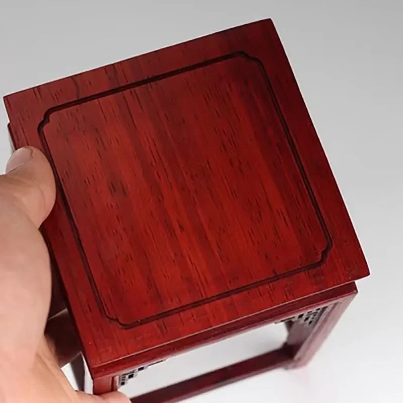 Mini desktop bonsai flower rack, pear wood and strange stone ornaments, vase, meat base, succulent plant, small flower rack