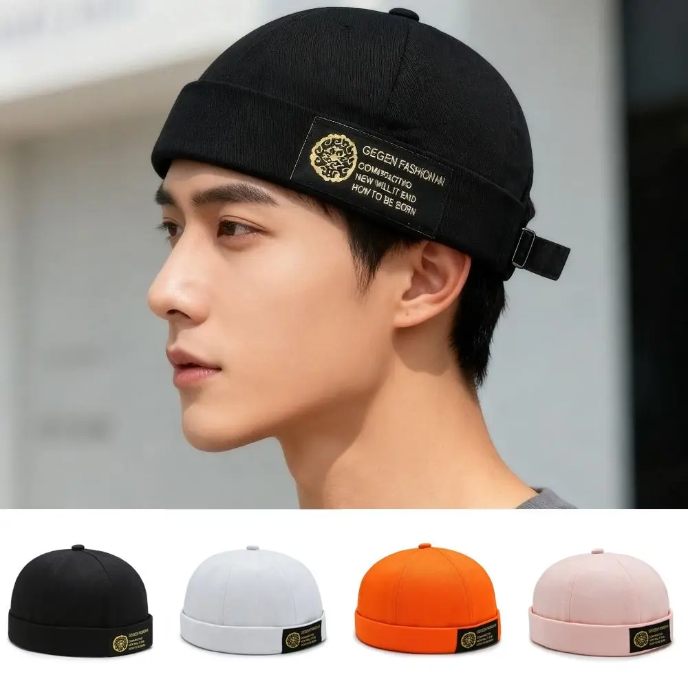 

Fashion Solid Color Brimless Cap Vintage Casual Skullcap Punk Beanie Hat Spring Summer