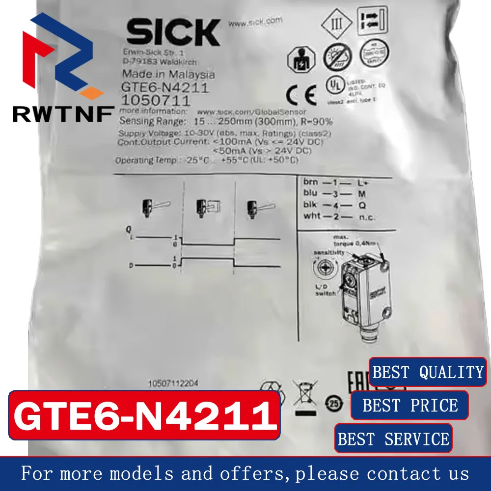 Brand New Genuine GTE6-N4211 SICK Photoelectric switch sensor,100% original warehouse stock