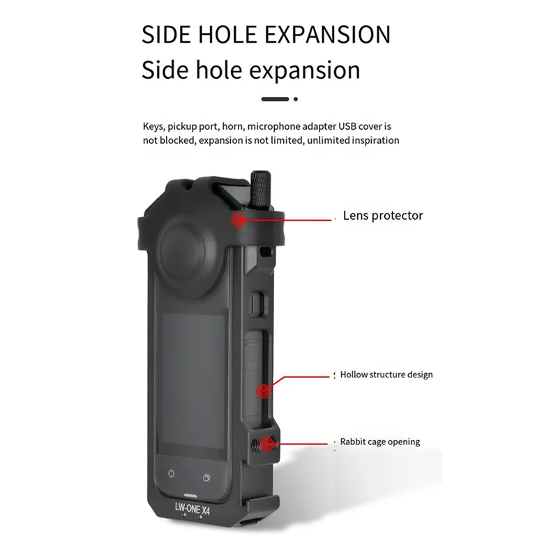 Insta360 ONE X4 용 HFES Insta360 X4 금속 확장 베젤 용 금속 케이지 섀도우 스톤 X4 액션 카메라 액세서리