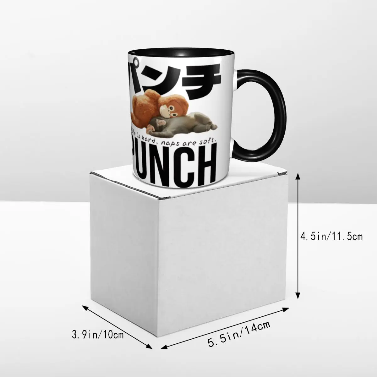 Sad Monkey Punch Meme With An Orange Toy Merch Coffee Mugs Novelty Cup Gifts For Woman Man - view 5