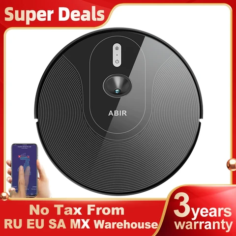 Робот-пылесос Abir X6 Pro, <500 Вт, беспроводной, влажная уборка, пылесборник