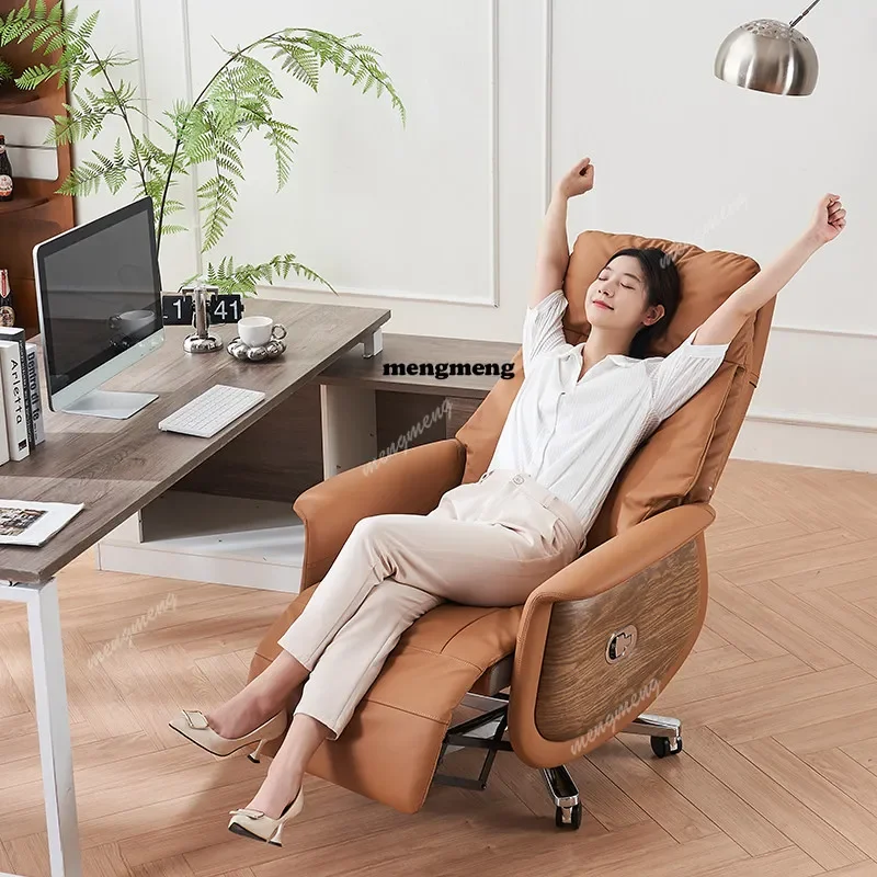 High quality Leather boss chair electric office computer chair home business seat comfortable and sedentary