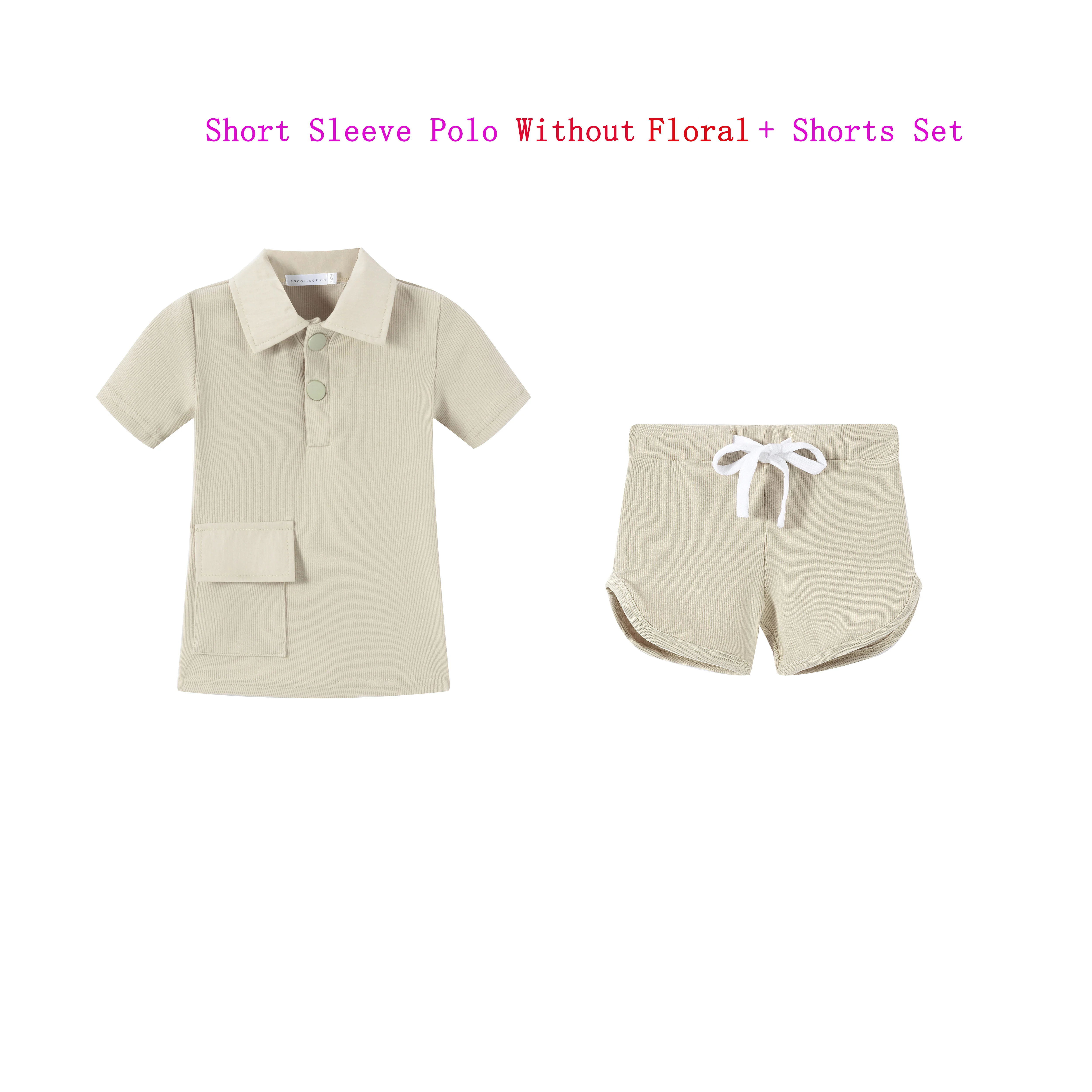 The Garden Collection – Taupe-Polo Set