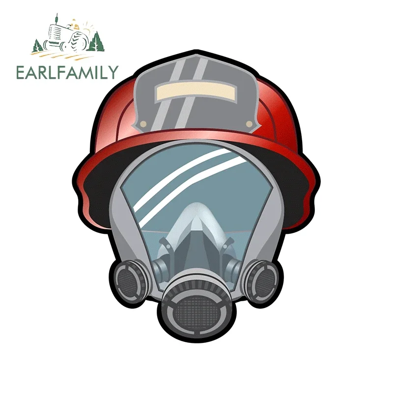 EARLFAMILY 13 سنتيمتر x 10.9 سنتيمتر ل رجال الاطفاء خوذة ملصقات السيارات اكسسوارات السيارات ملصق مائي مكيف الهواء إصلاح الكتابة على الجدران الديكور
