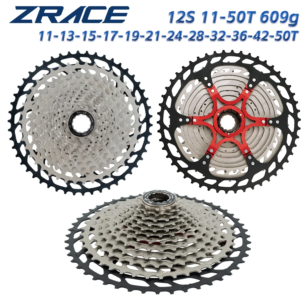 كاسيت ZRACE-Bike Freewheel ، قوس سبائك الألومنيوم ، 12 سرعة MTB ، دراجة حصى ، 11-50T ، 11-52T