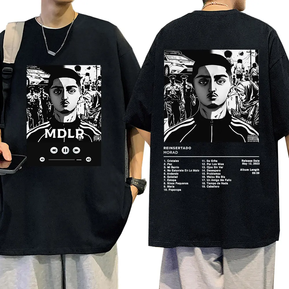 Rapper Morad M.D.L.R Graphic T Shirts Men Women Clothing Hip Hop Vintage T-shirt Cotton Casual Oversized Short Sleeve T-shirts