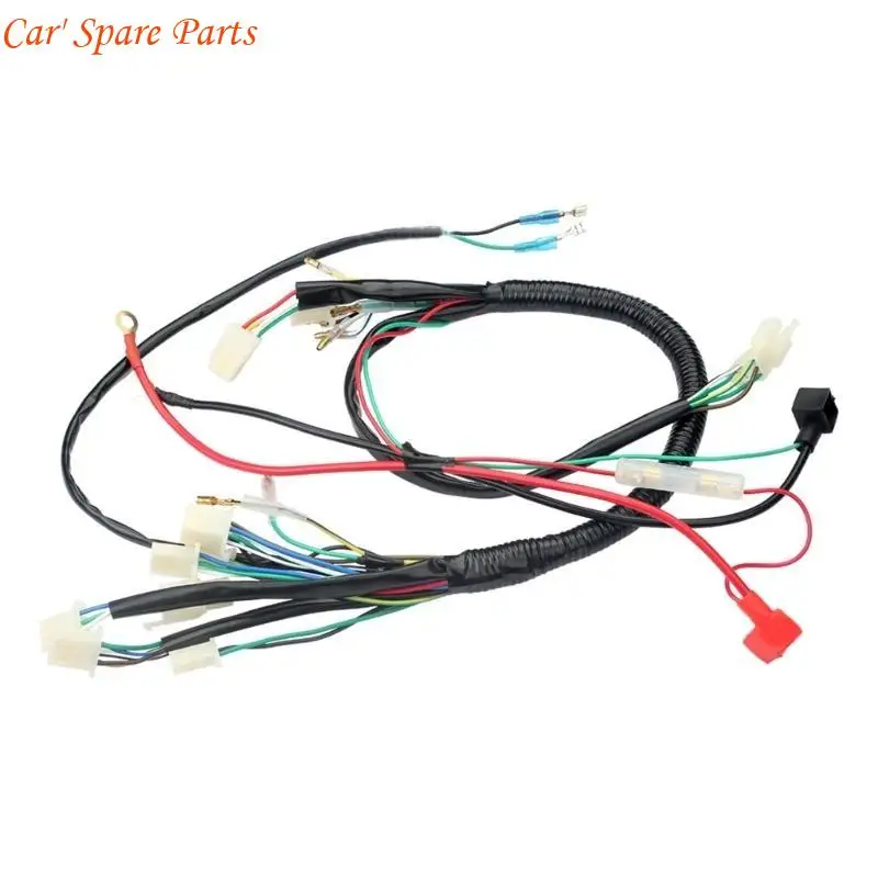 

Y4UA Full Wiring Harness for 50/70/90/110/125cc Dirt/Pit BIke Electric StartEngine