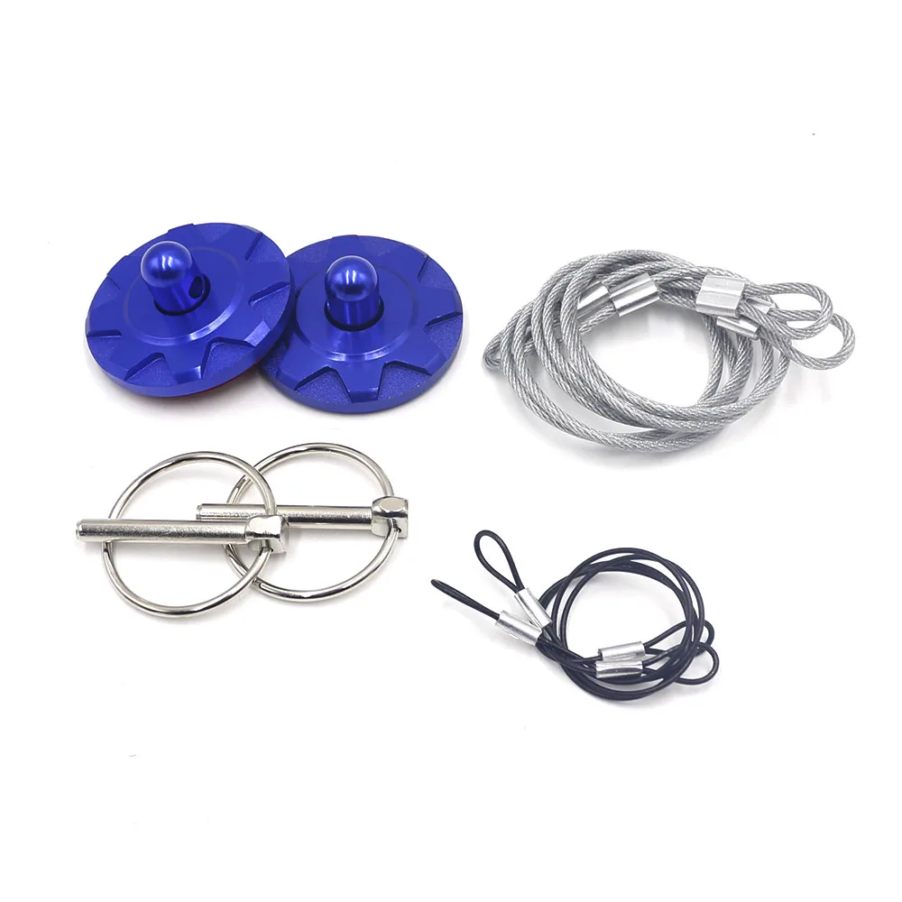 

Universal Aluminum Hood Pin Lock Kit, Quick Release Racing Hood Latch, High Strength No Drilling Car Bonnet Lock for Auto Mod
