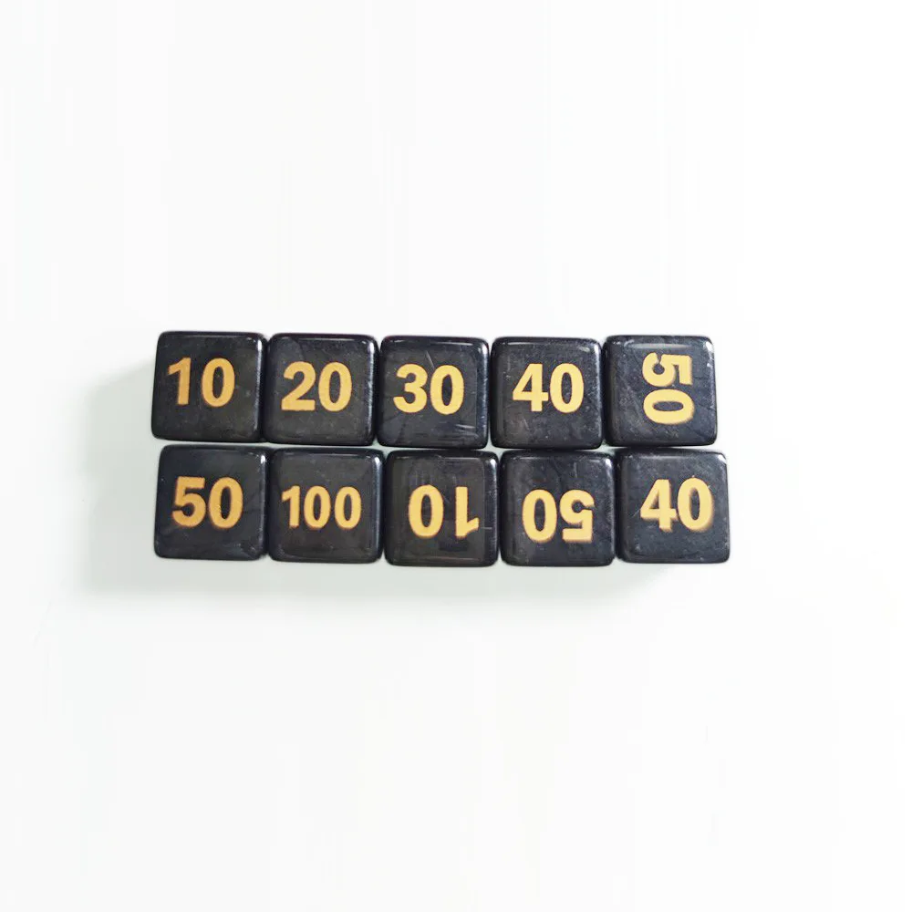 5PCS High Quality DiceCard Surrounding Boutique Board Game 6 Side Dice Set Standard Black Dice Playing Games Drinking