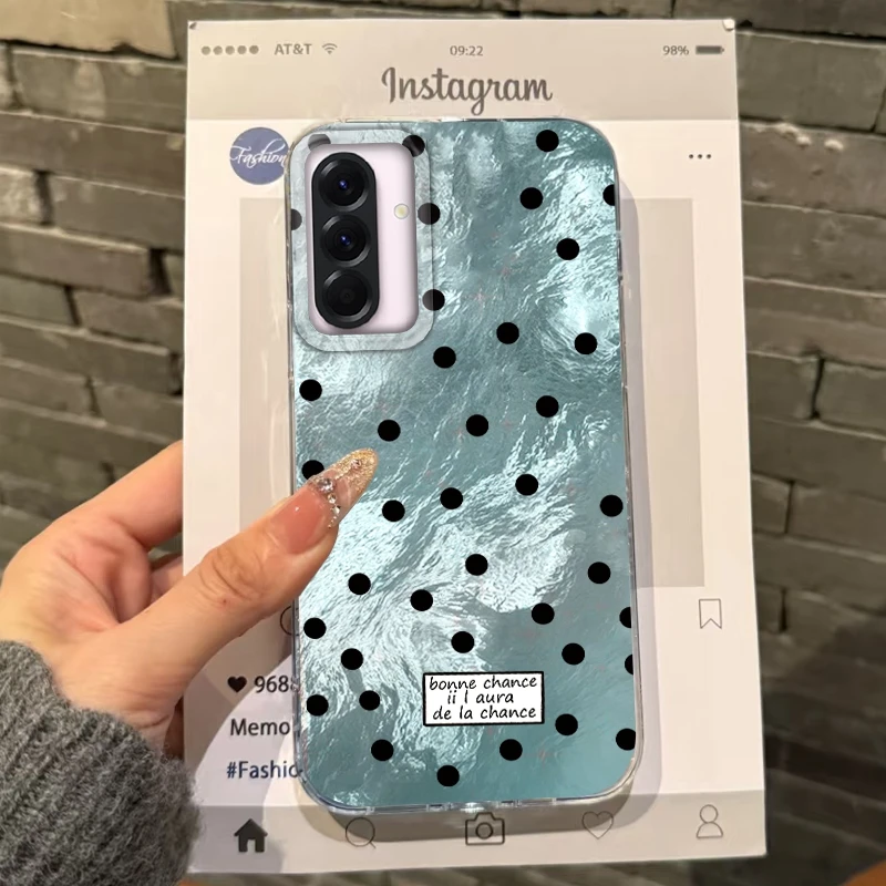 

Cute Small Polka Dot Girl Phone Case For Samsung Galaxy A56 A16 A26 A36 A06 A55 A35 A25 A15 A12 A32 A54 S24 S25 S22 S23 FE Cover