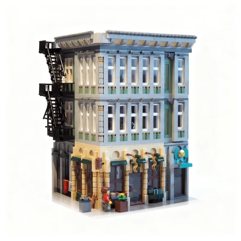 3410pcs MOC City Books Modular Streetscape Model Building Blocks Construction Christmas Gifts Toy Creative DIY Idea Brick Kids