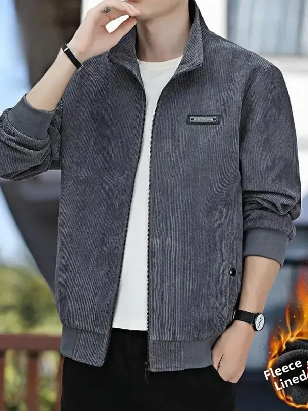 

Мужская вельветовая куртка Jaet Thiened, повседневная, в полоску, осенне-зимняя, новая, универсальная, на подкладке, ветрозащитная