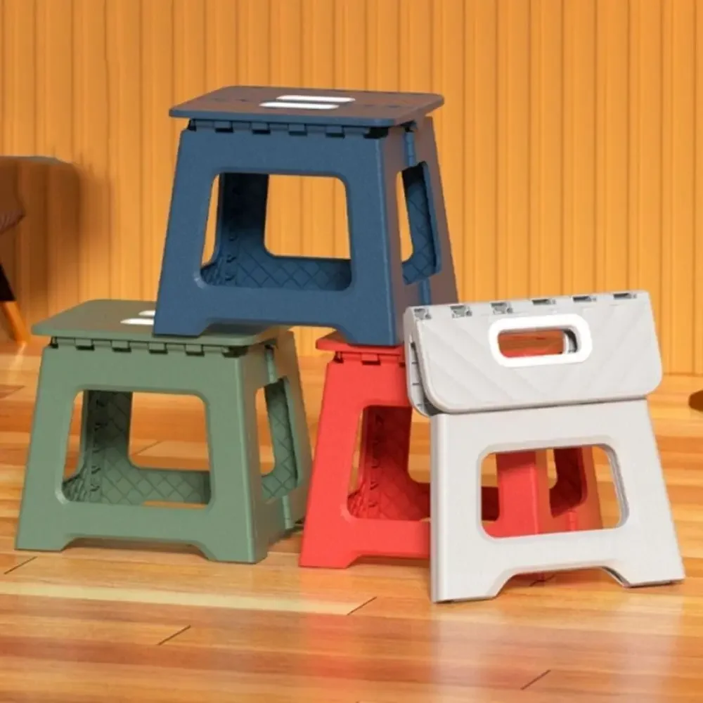 Folding Step Stool Thickened Plastic Folding Stool Lightweight Handheld Portable