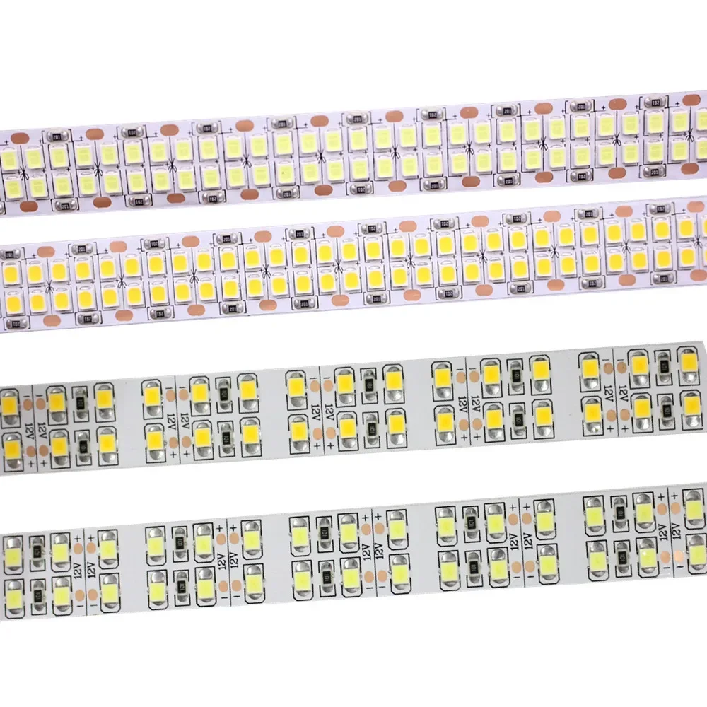 240leds/m 480leds/M 12V 24V 2835 LED Strip tape light double row IP20 5m/Roll LED Strip White/Warm White 1200led/5m 2400leds/5m